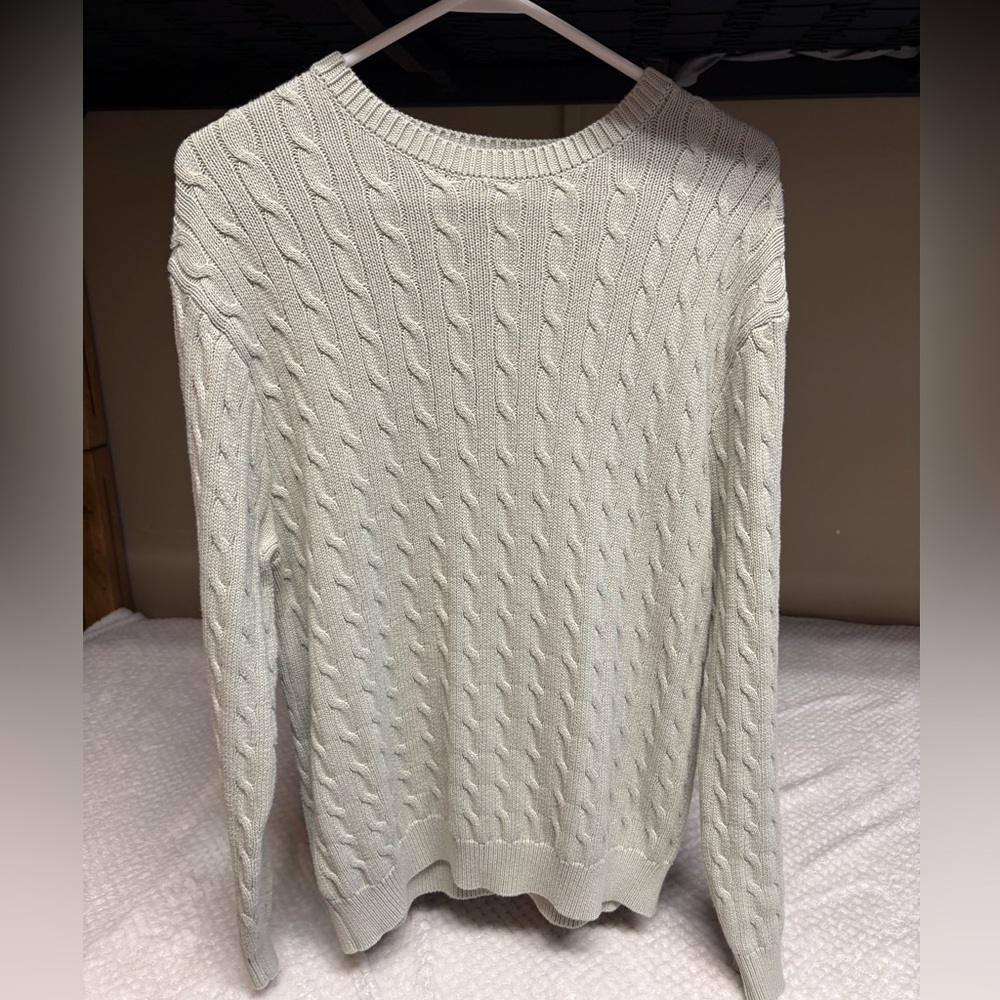 John Galt Cable Knit Sweater - light green